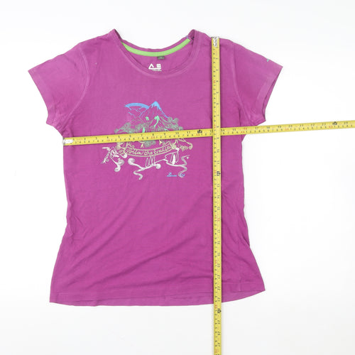 Dare 2b Womens Purple Short Sleeve Cotton T-Shirt Size 12