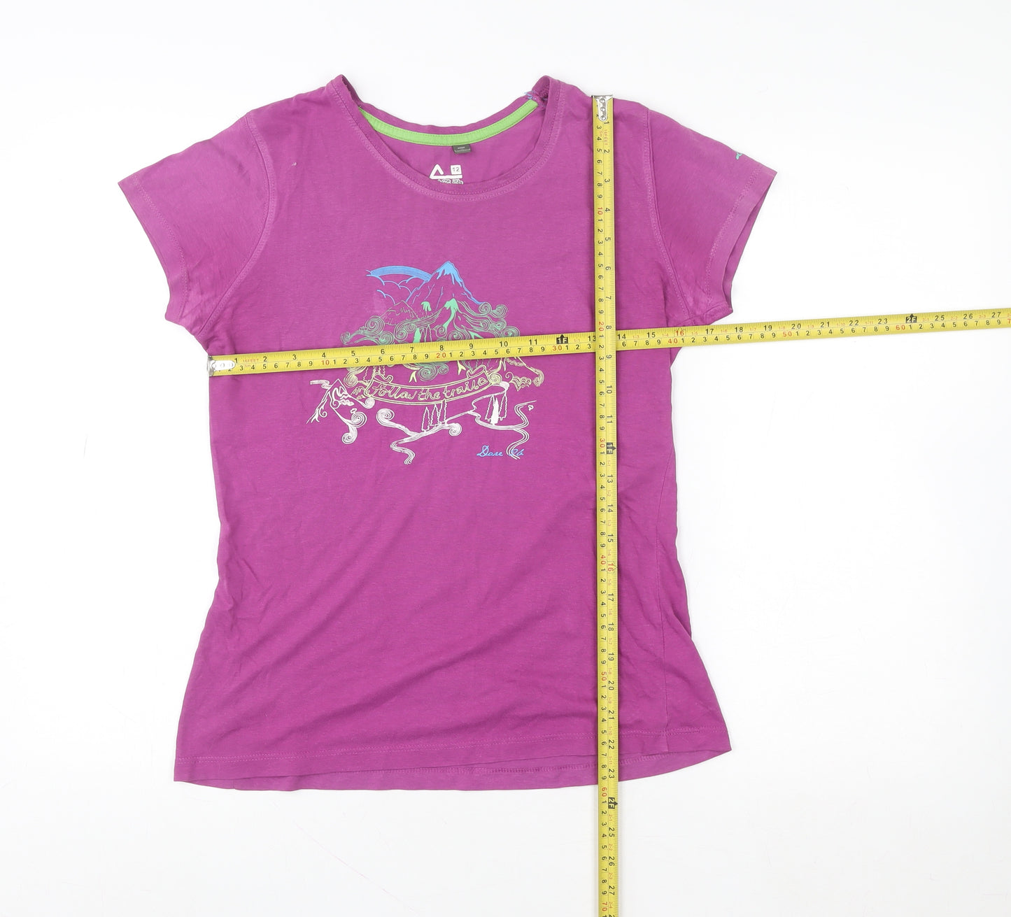 Dare 2b Womens Purple Short Sleeve Cotton T-Shirt Size 12