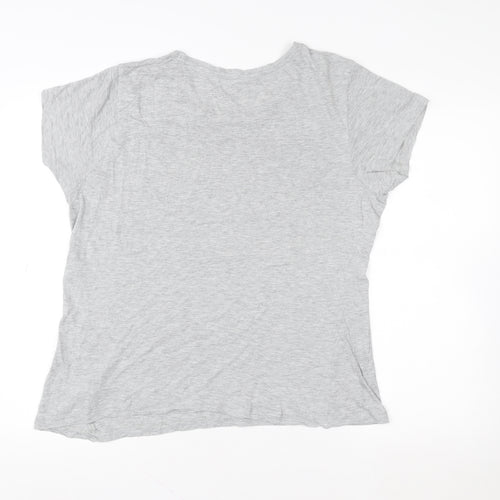 Atmosphere Women’s Grey Butterfly Print Short Sleeve T-Shirt Size 10