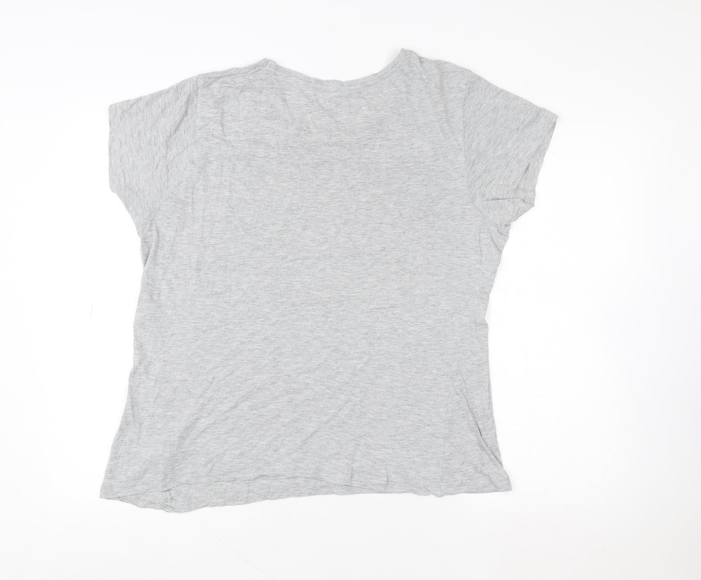 Atmosphere Women’s Grey Butterfly Print Short Sleeve T-Shirt Size 10
