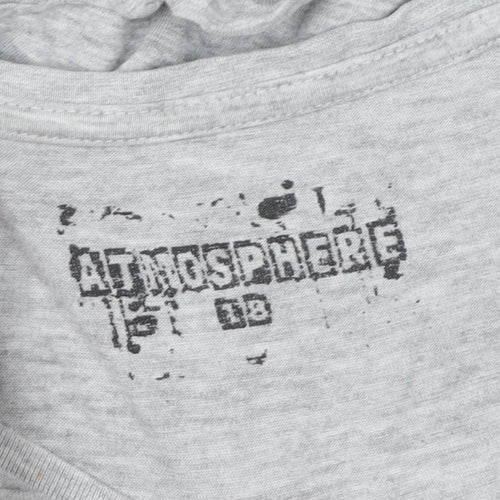 Atmosphere Women’s Grey Butterfly Print Short Sleeve T-Shirt Size 10