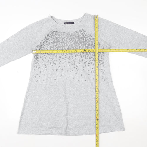 Marks and Spencer Womens Grey Sequin Embellished Pullover Sweatshirt UK 12