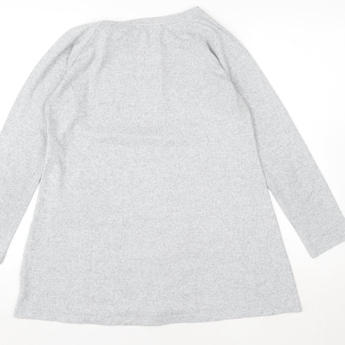 Marks and Spencer Womens Grey Sequin Embellished Pullover Sweatshirt UK 12