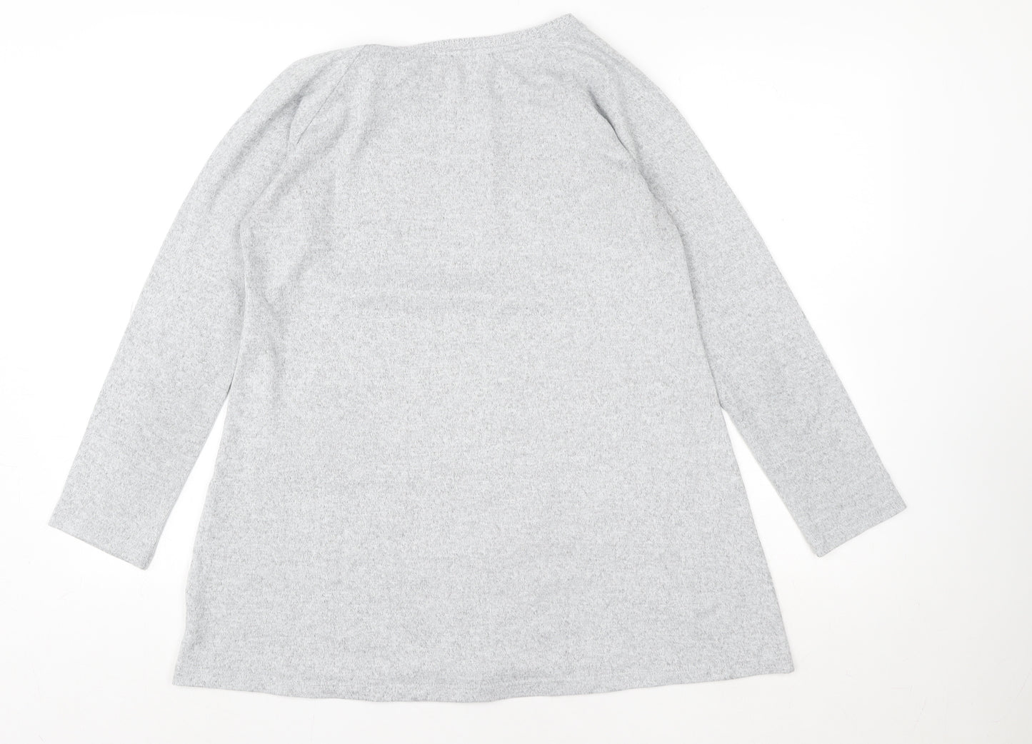 Marks and Spencer Womens Grey Sequin Embellished Pullover Sweatshirt UK 12