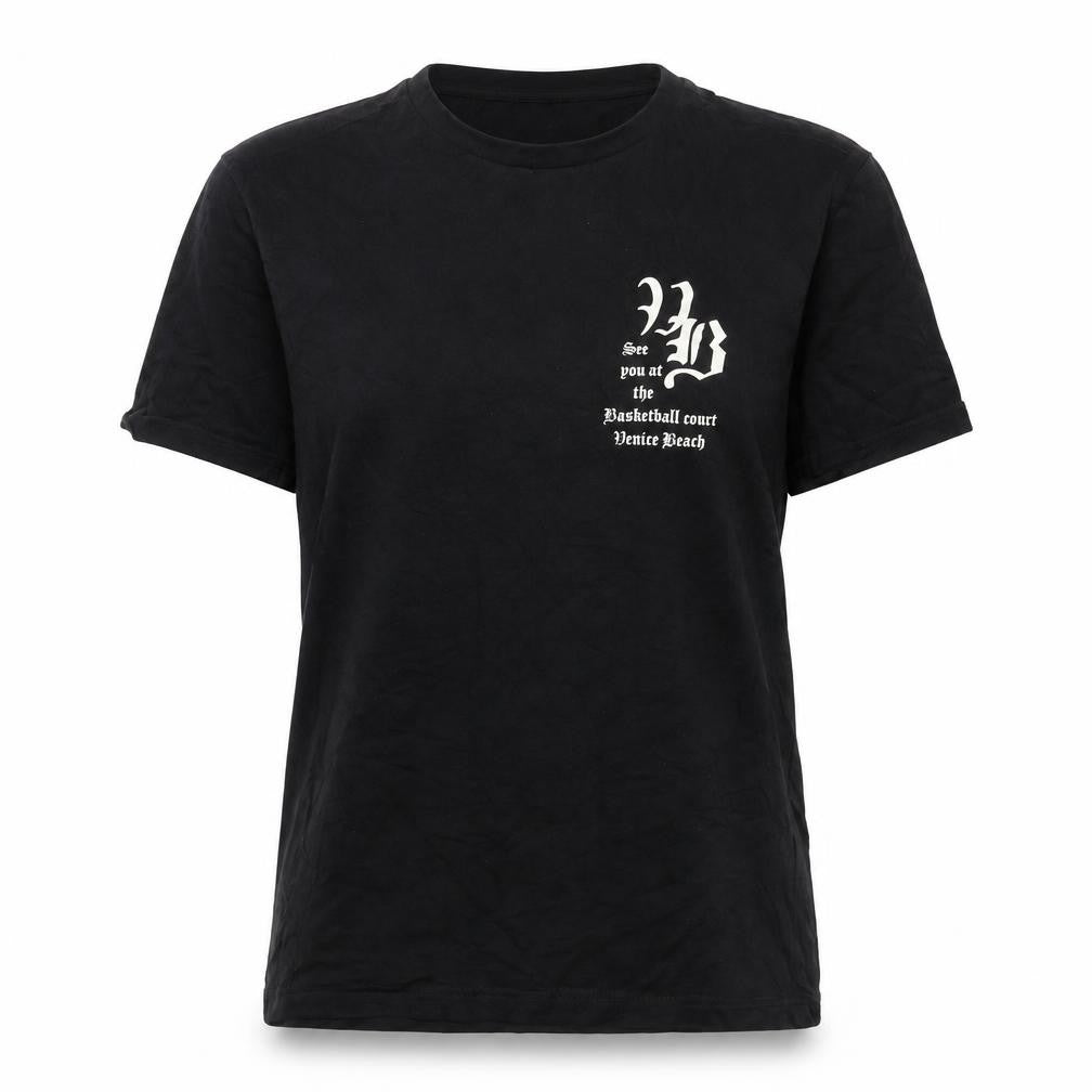H&M Women's Black Regular Fit Graphic Basketball T-Shirt M