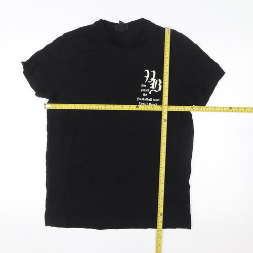 H&M Women's Black Regular Fit Graphic Basketball T-Shirt M