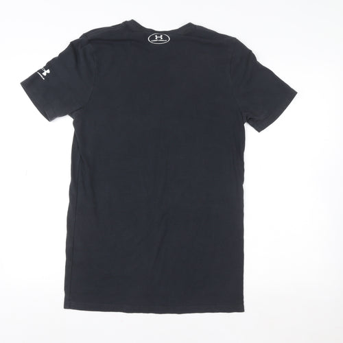 Under Armour Men's Black HeatGear Fitted Crew Neck Sports T-Shirt Size S