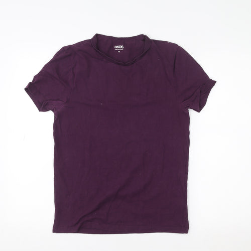 ASOS Women's Purple Cotton Short Sleeve Basic T-Shirt M