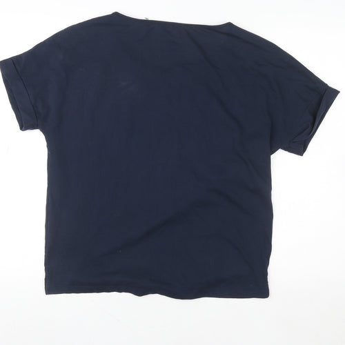 Jack Wolfskin Women's Blue Tropical Print T-Shirt Size S