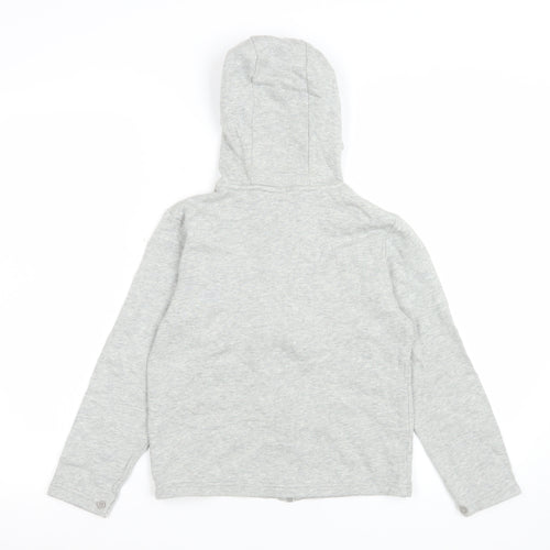 Next Boys Grey Hooded Full Zip Cotton Basic Jacket 7-8 Years