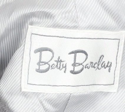 Betty Barclay Women Grey Wool Single-Breasted Blazer UK 14