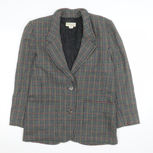 Bagutta Women Multicoloured Wool Houndstooth Blazer Size 14