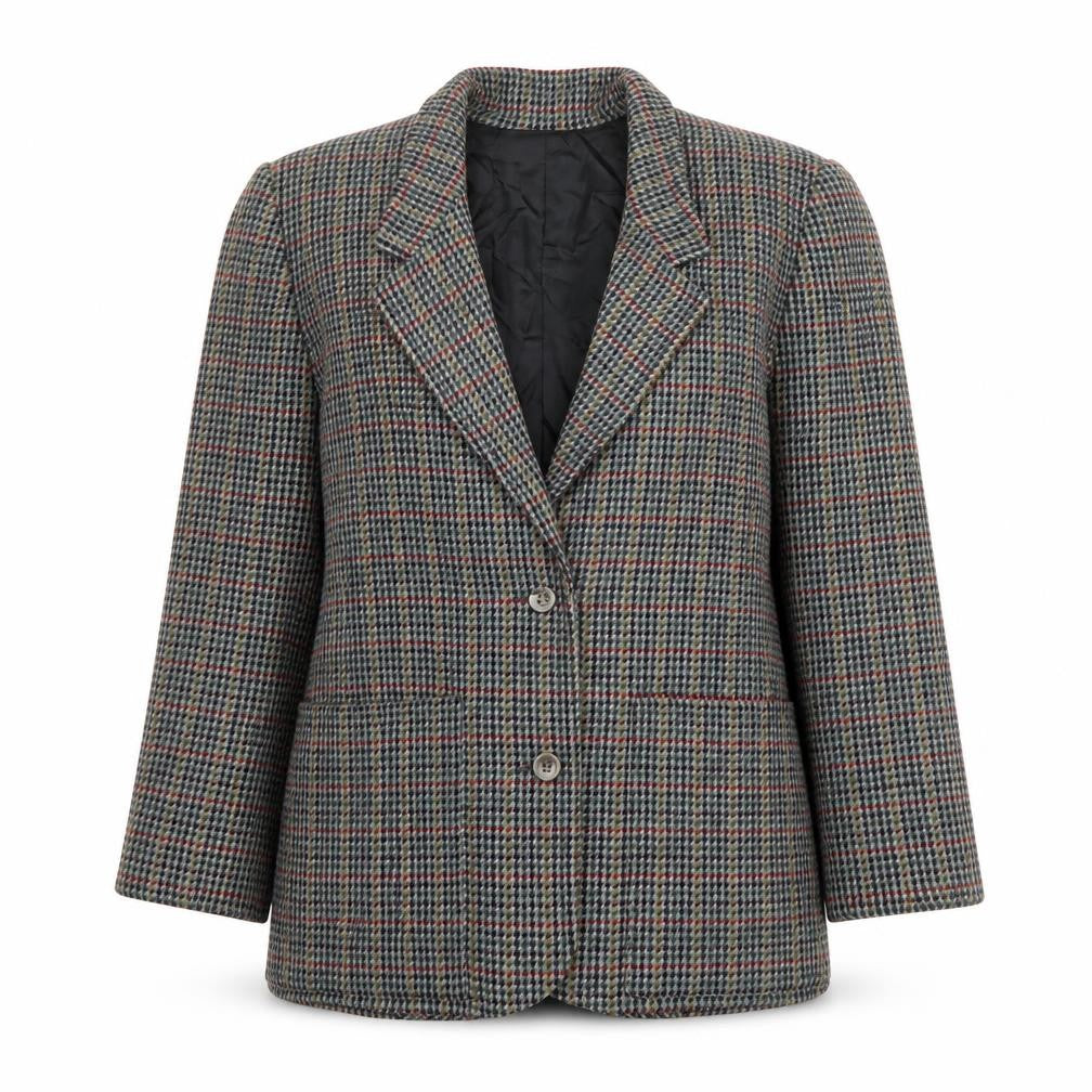 Front view of Bagutta Women Multicoloured Wool Houndstooth Blazer, size 14