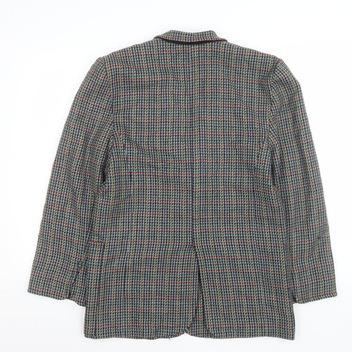 Bagutta Women Multicoloured Wool Houndstooth Blazer Size 14