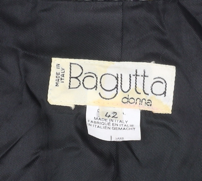 Bagutta Women Multicoloured Wool Houndstooth Blazer Size 14