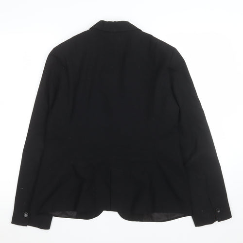 Zara Women Black Size 12 Single-Breasted Blazer Jacket