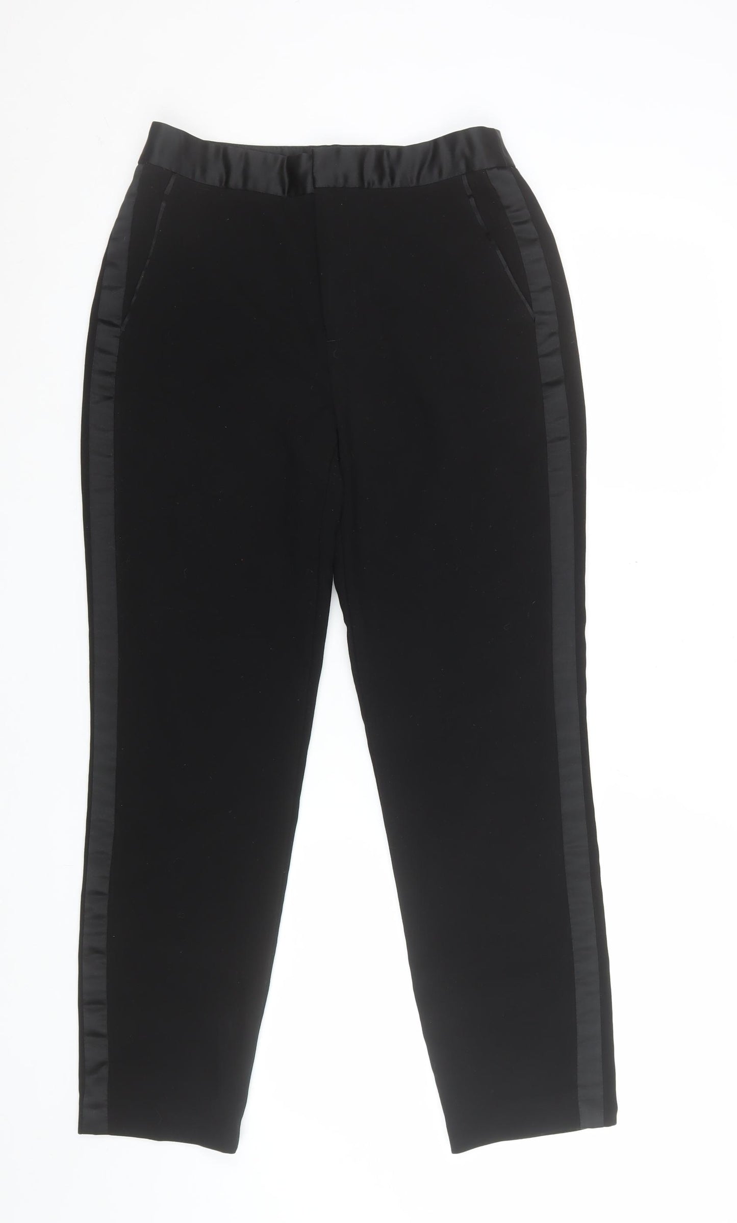 Zara Women Black Slim Fit Tailored Trousers Size 10