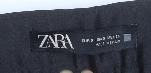 Zara Women Black Slim Fit Tailored Trousers Size 10