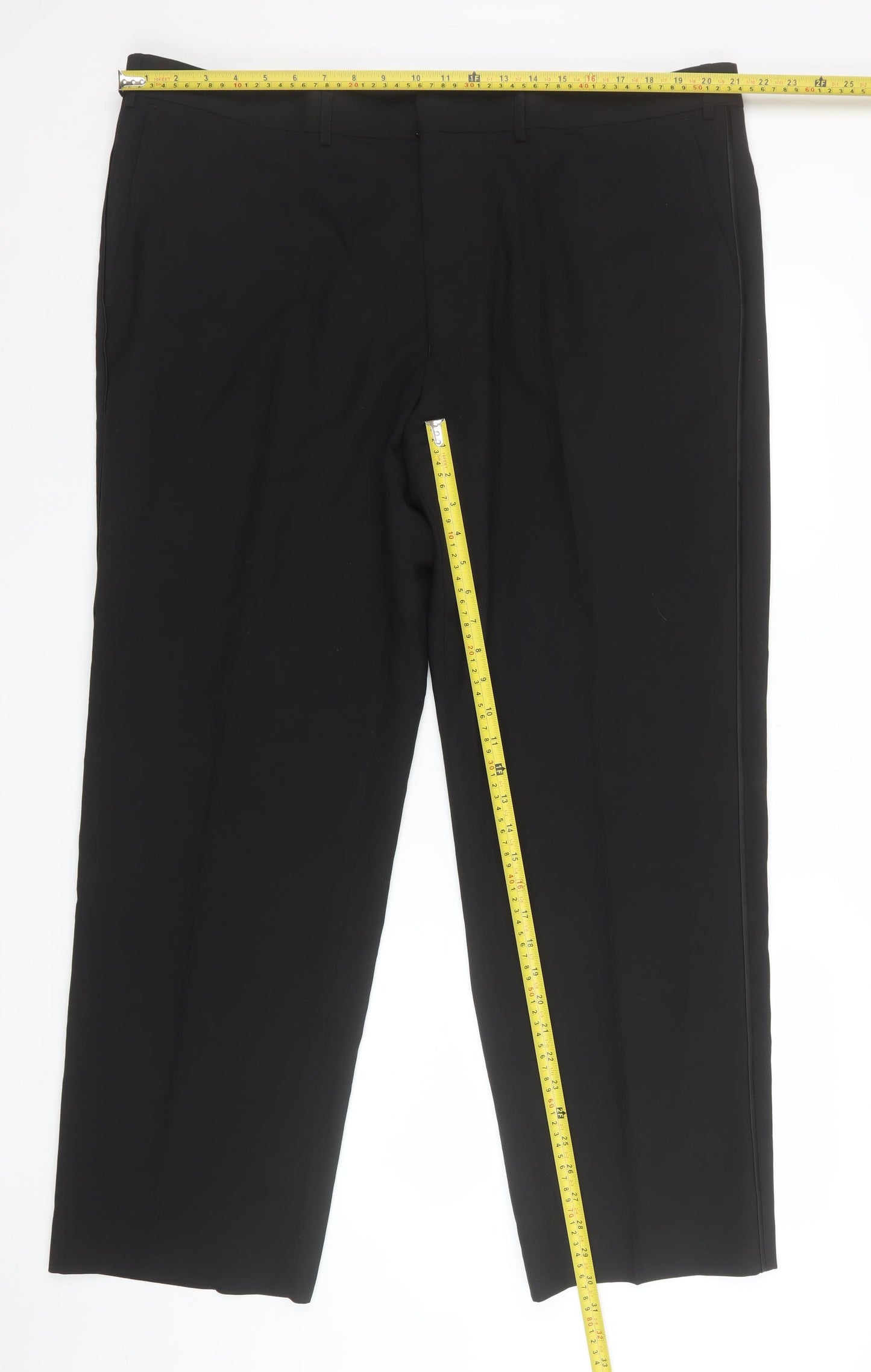 Marks and Spencer Men’s Black 44W 31L Classic Fit Dress Trousers