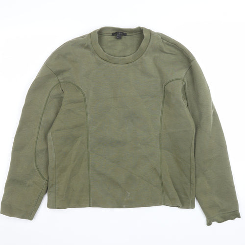 COS Womens Khaki Green Long Sleeve Crew Neck Sweatshirt Size S