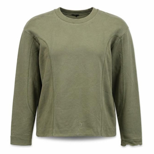 COS Womens Khaki Green Long Sleeve Crew Neck Sweatshirt Size S