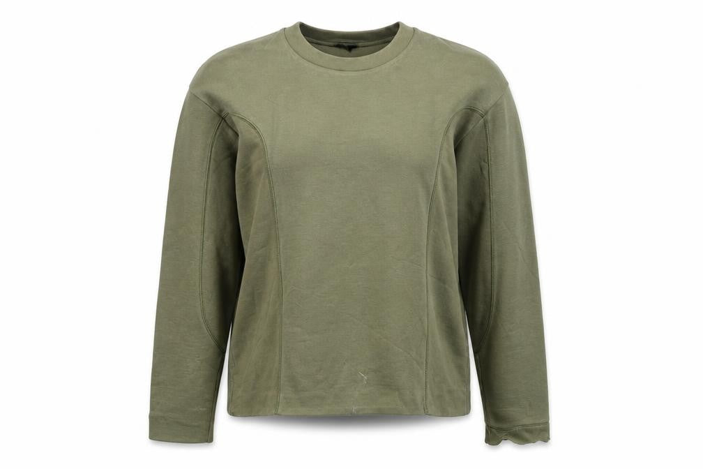 COS Womens Khaki Green Long Sleeve Crew Neck Sweatshirt Size S