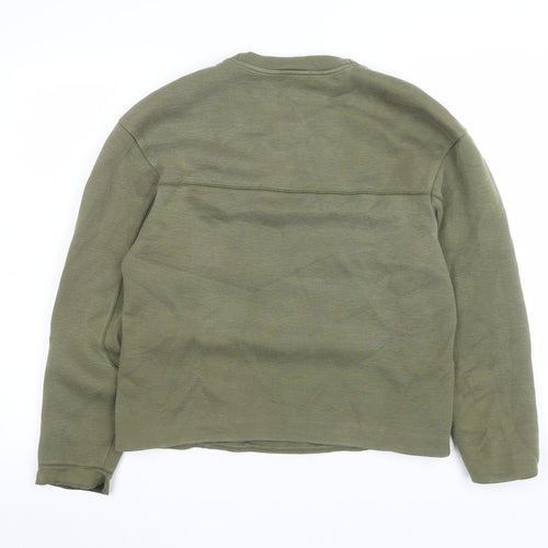 COS Womens Khaki Green Long Sleeve Crew Neck Sweatshirt Size S