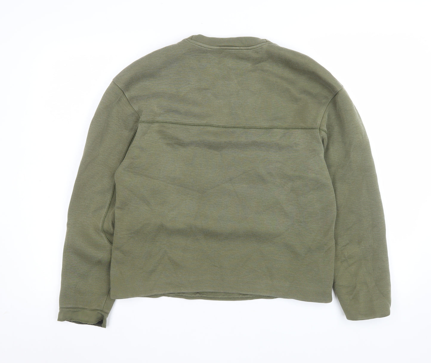 COS Womens Khaki Green Long Sleeve Crew Neck Sweatshirt Size S
