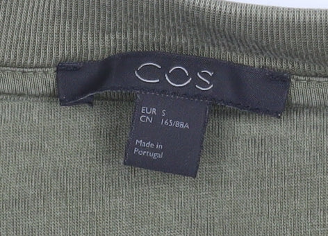 COS Womens Khaki Green Long Sleeve Crew Neck Sweatshirt Size S