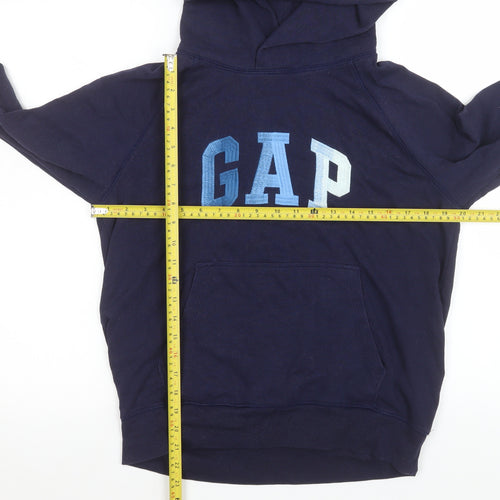 GAP Women Navy Blue Pullover Hoodie Small Cotton Blend Casual