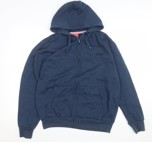 Slazenger Women's Blue Hooded Full Zip Fleece Jacket Size M