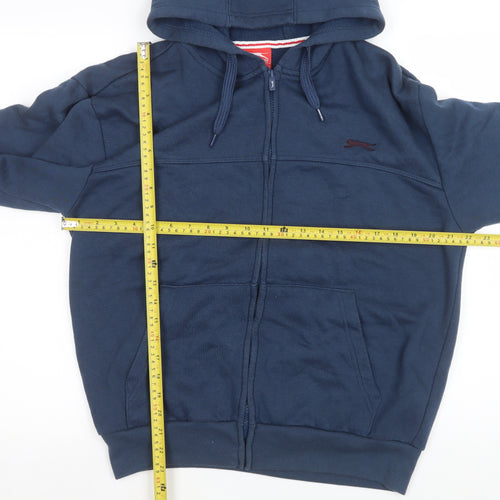 Slazenger Women's Blue Hooded Full Zip Fleece Jacket Size M