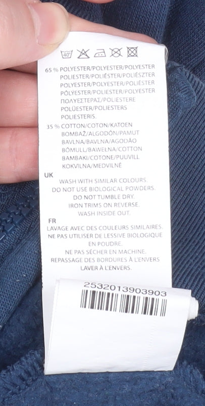 Slazenger Women's Blue Hooded Full Zip Fleece Jacket Size M