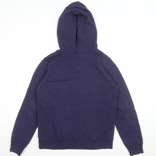 Jack Wills Womens Navy Blue Pullover Hoodie UK 12 Cotton Blend