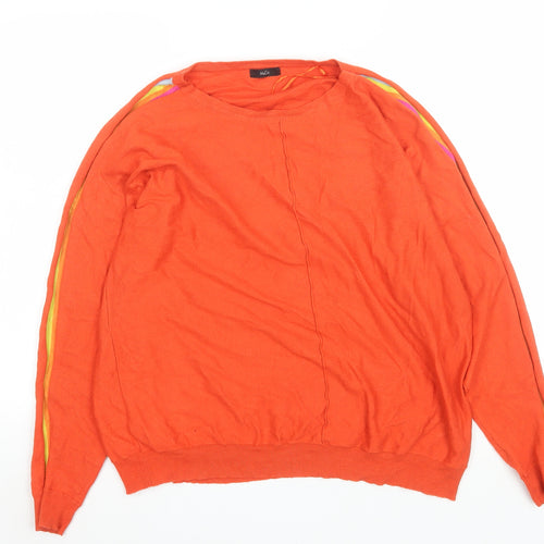 M&Co Women’s Red Knit Pullover Jumper Size 16 Regular Fit