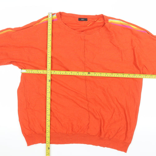 M&Co Women’s Red Knit Pullover Jumper Size 16 Regular Fit