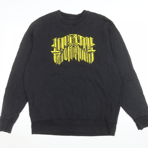 Stanley/Stella Men's Black Graphic Print Sweatshirt XL Cotton