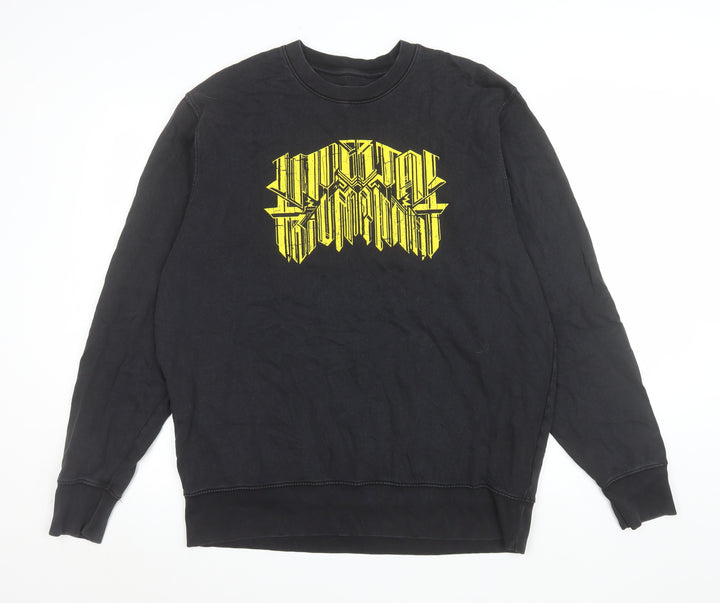 Stanley/Stella Men's Black Graphic Print Sweatshirt XL Cotton