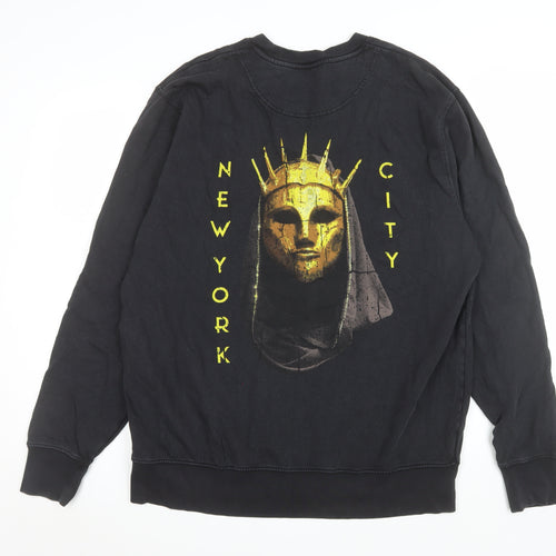 Stanley/Stella Men's Black Graphic Print Sweatshirt XL Cotton