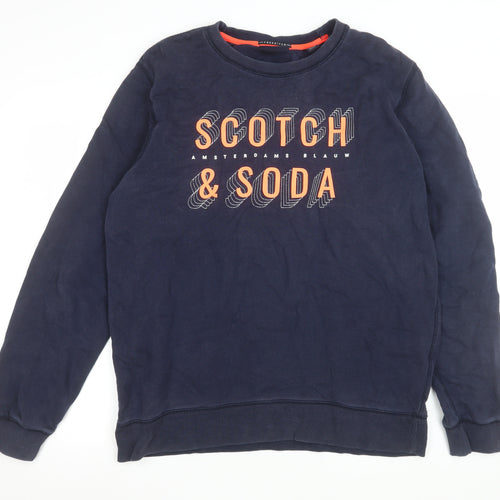 Scotch & Soda Men's Blue XL Pullover Sweatshirt Crew Neck