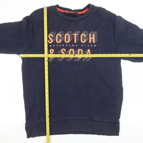 Scotch & Soda Men's Blue XL Pullover Sweatshirt Crew Neck