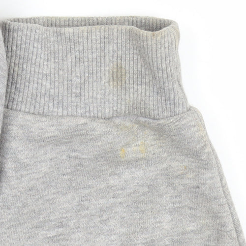 Adidas Womens Grey Hoodie Size 6 Pullover Cotton Blend Hooded Sweatshirt