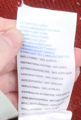 Soulstar Mens Red Crew Neck Pullover Jumper Size M Acrylic Knit