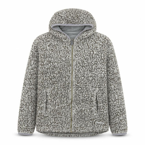 Peter Storm Womens Grey Hooded Fleece Jacket Size 13 Full Zip Outdoor Warm Layer
