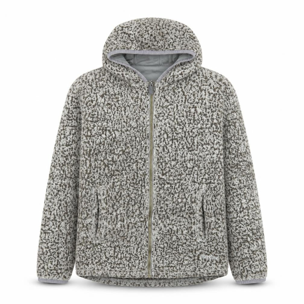 Peter Storm Womens Grey Hooded Fleece Jacket Size 13 Full Zip Outdoor Warm Layer