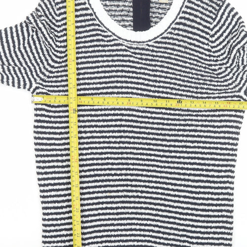 Banana Republic Women's Multicoloured L Cotton Knit Striped Pullover Jumper