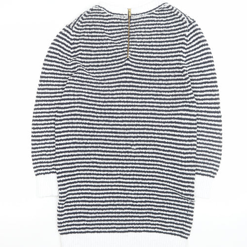 Banana Republic Women's Multicoloured L Cotton Knit Striped Pullover Jumper