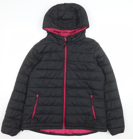 Peter Storm Women's Black Size 16 Hooded Puffer Jacket