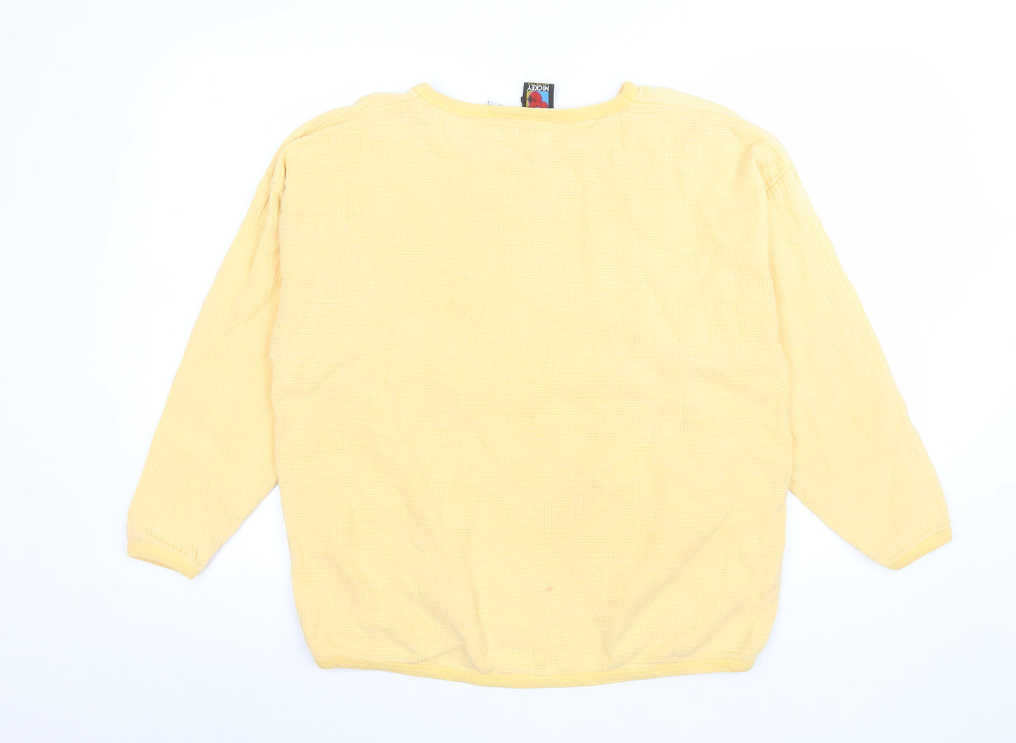 Mickey Unlimited Men’s Yellow Graphic Pullover Sweatshirt L