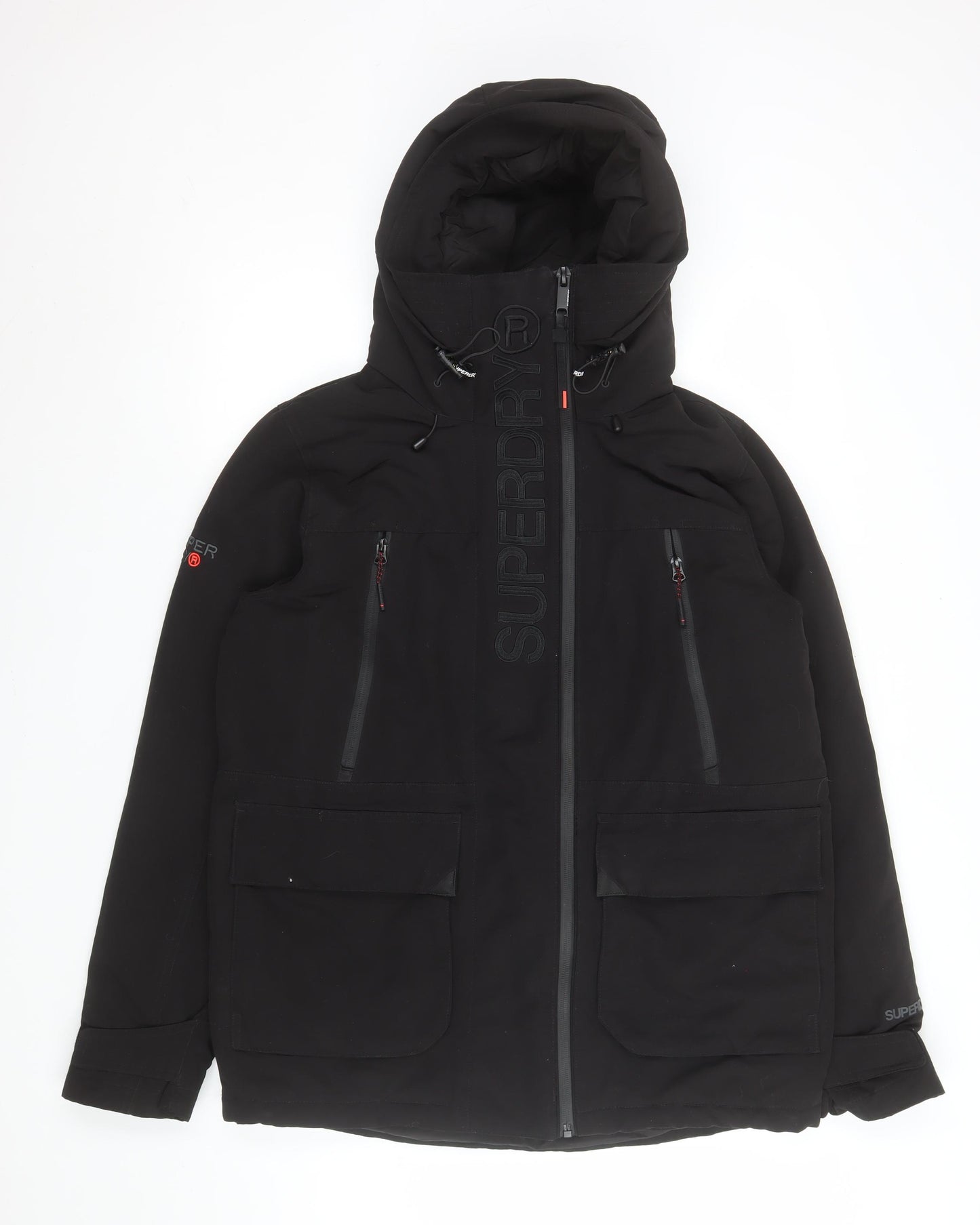 Superdry Men’s Black Medium Windcheater Puffer Jacket Hooded